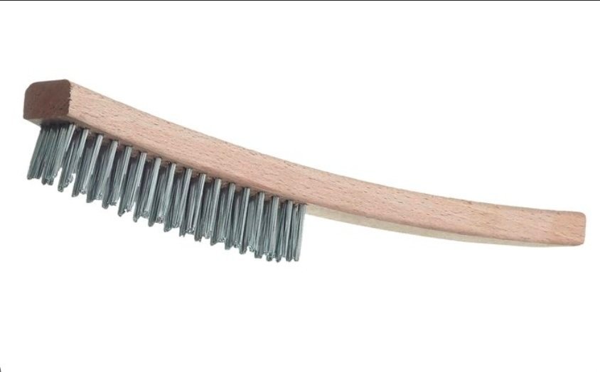 Brosse Métallique à Main pour Nettoyage et Détartrage Manche en Bois Acier Inoxydable Confort en Main , Cuisine et Entretien Domestique – Image 2
