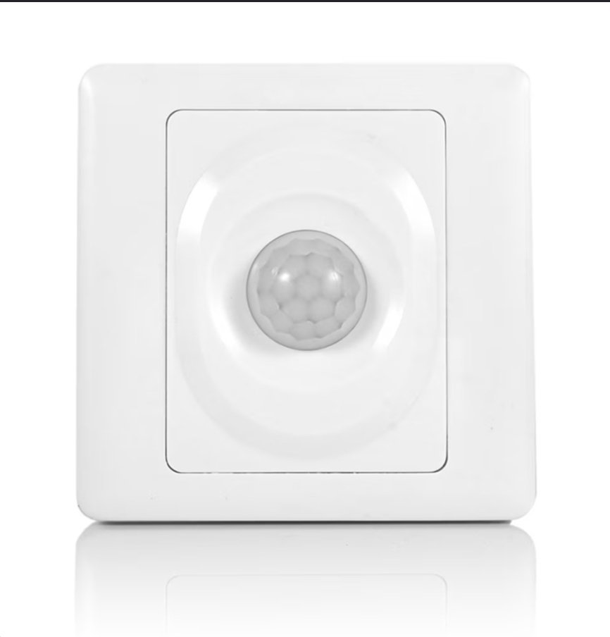 Détecteur de mouvement pour ventilateur avec interrupteur temporisé, ampoule et interrupteur pour éclairage, AC110-250V, blanc
