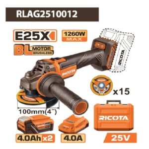 Meuleuse d'angle sans fil RICOTA 25V 100mm (4 pouces) Modèle RLAG2510012 (Meuleuse d'angle)