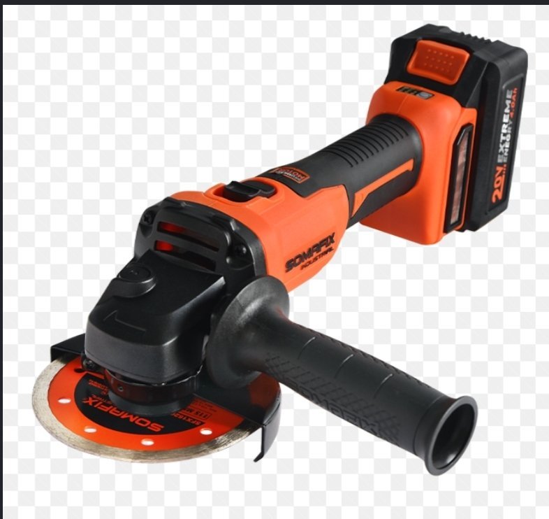 Meuleuse d'Angle Sans Fil 115 mm Disqueuse Moteur Sans Balai 9000 tr/min 3 Vitesses Variables avec Batterie 4 Ah 20 V Chargeur Rapide Meuleuse Électrique pour Couper, Polir, Enlever la Rouille