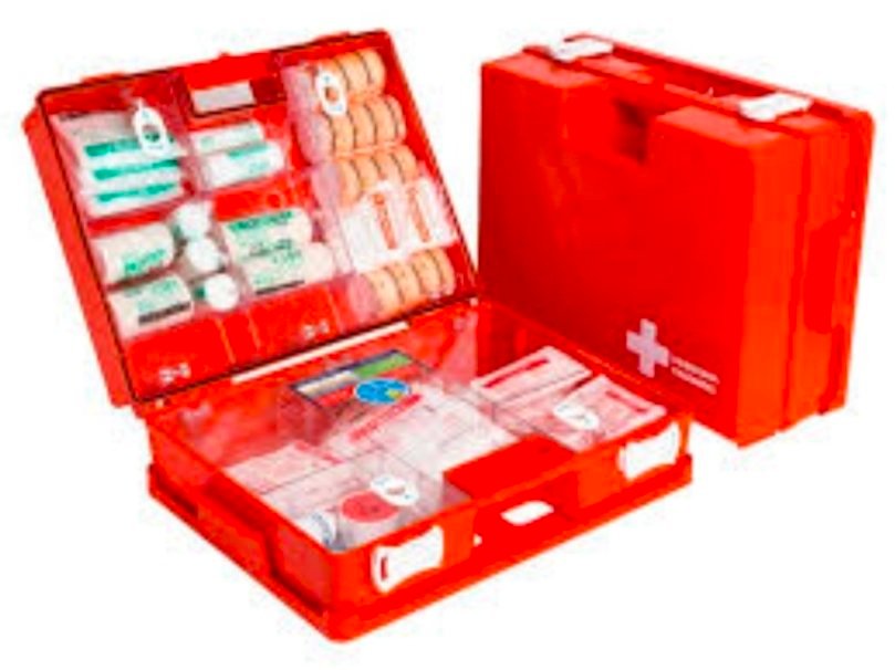 Boite à Pharmacie de premiers secours Safety First GKB302 conforme aux normes européennes pour 50 personnes