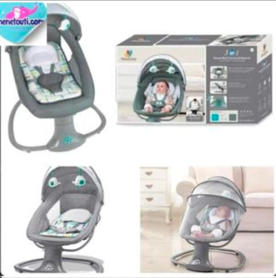 Balançoire Électrique Bébé,Fauteuil à bascule électrique pour bébé – Image 3