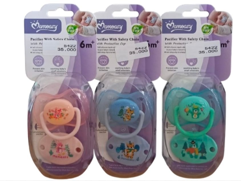 Tétine Momeasy pour bébé de 6 mois
Sucette en silicone Momeasy avec chaînette de sécurité