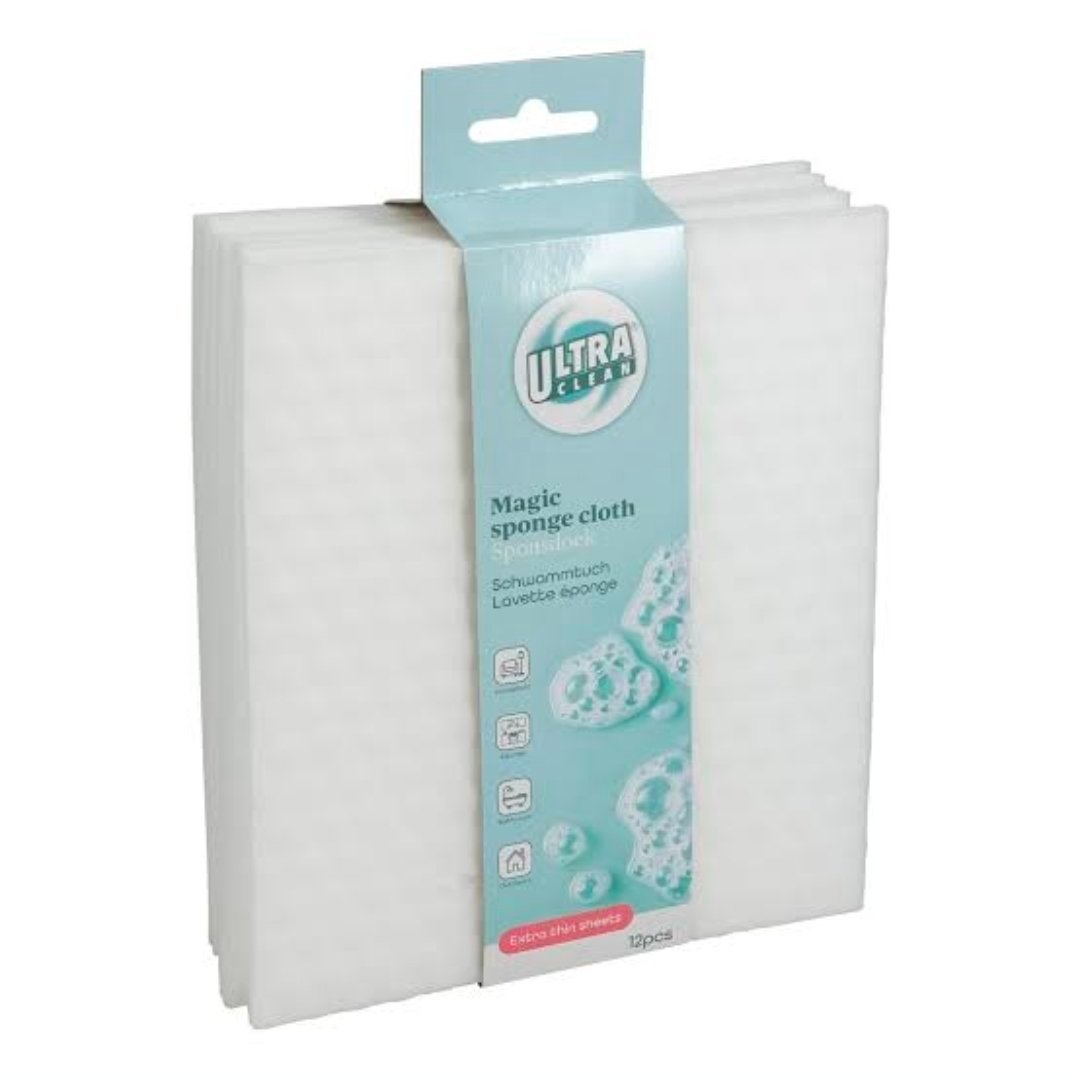 éponges magiques pour nettoyer,
lot de 12 lavettes éponges magiques de la marque Ultra Clean