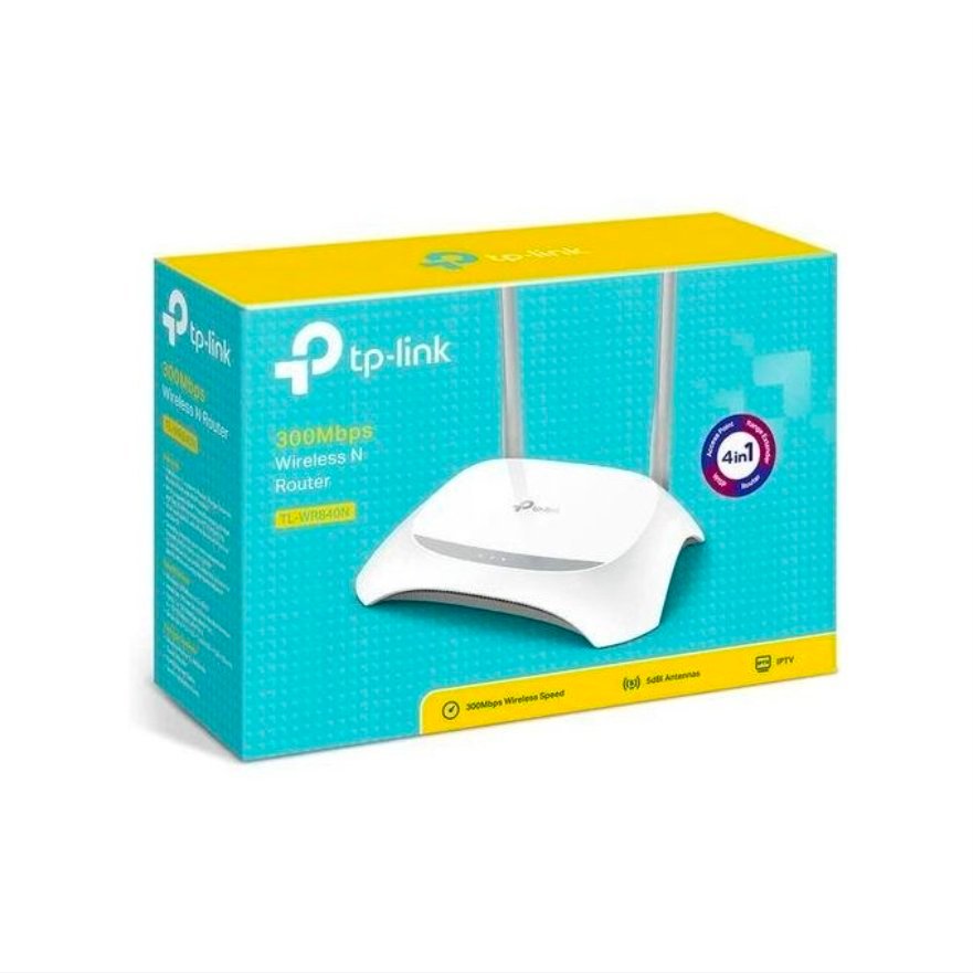 outeur Ethernet Wi-Fi sans fil TP-Link TL-WR840N N300, 5 ports 10/100 Mbps, contrôle parental, compatible IPTV, IPv6, réseau invité, WPS, modes routeur, répéteur, point d'accès et WISP. Non compatible xDSL – Image 2