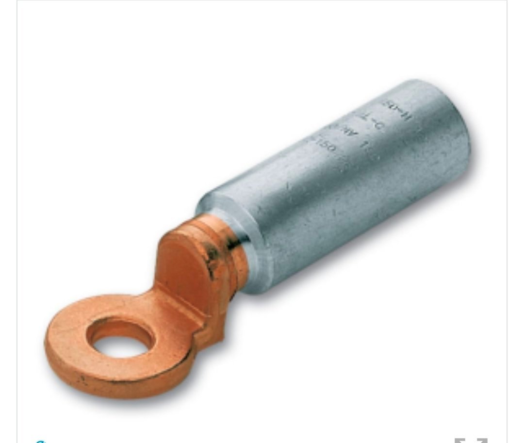 Cosse alu-cuivre 300 mm² - Diam.12 mm à fut long – Image 2