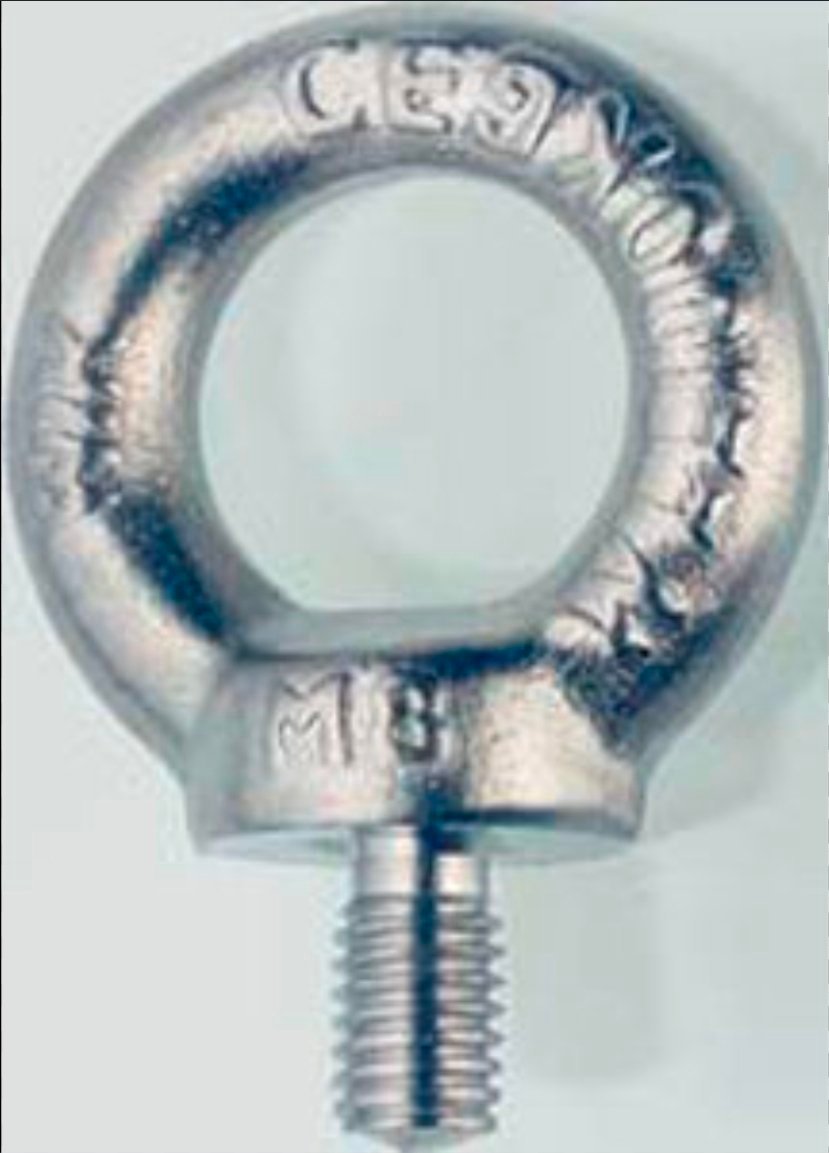 Anneau de levage, M8 mâle Levac en acier zingué, conforme à la norme DIN 580 – Image 3