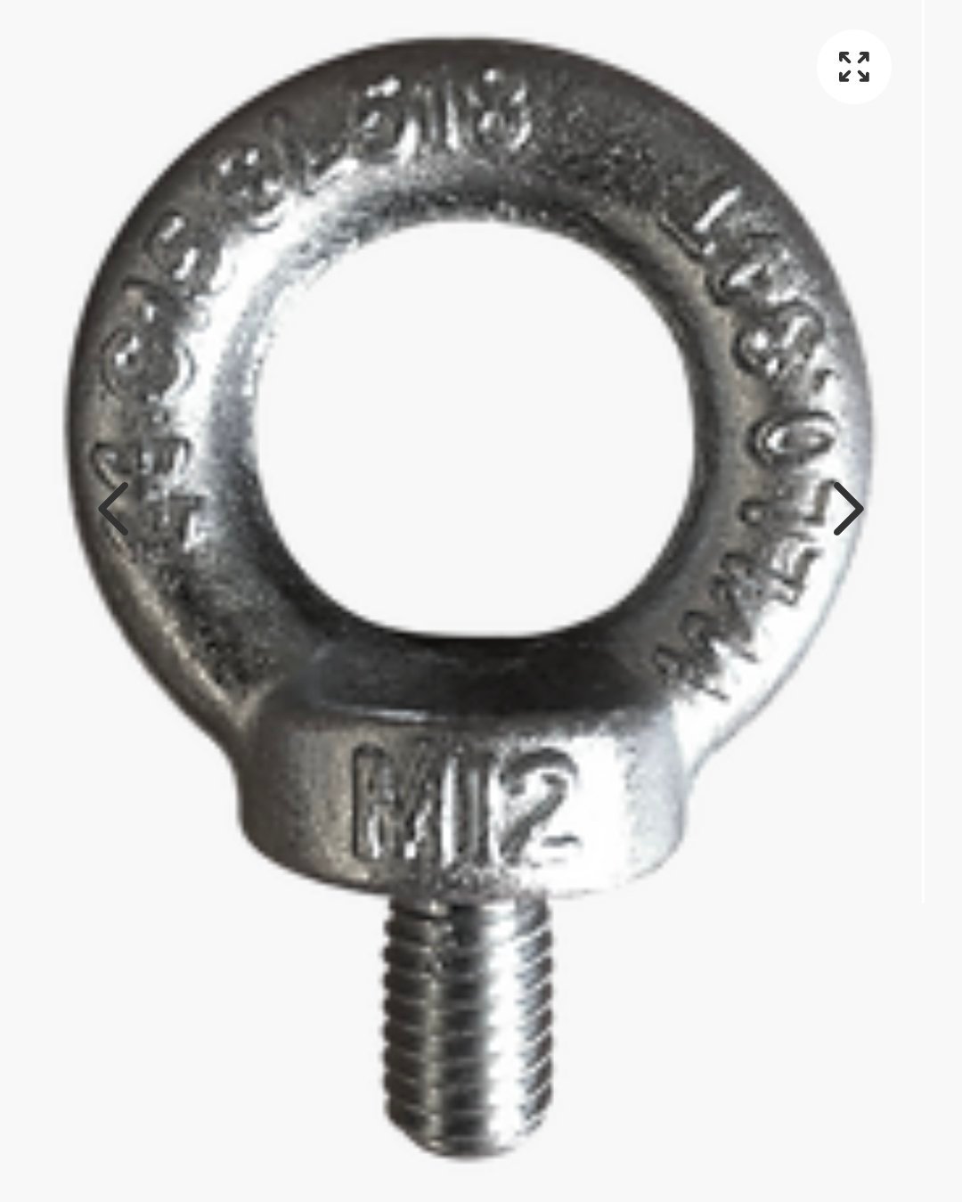 Anneau de levage male DIN 580 M12