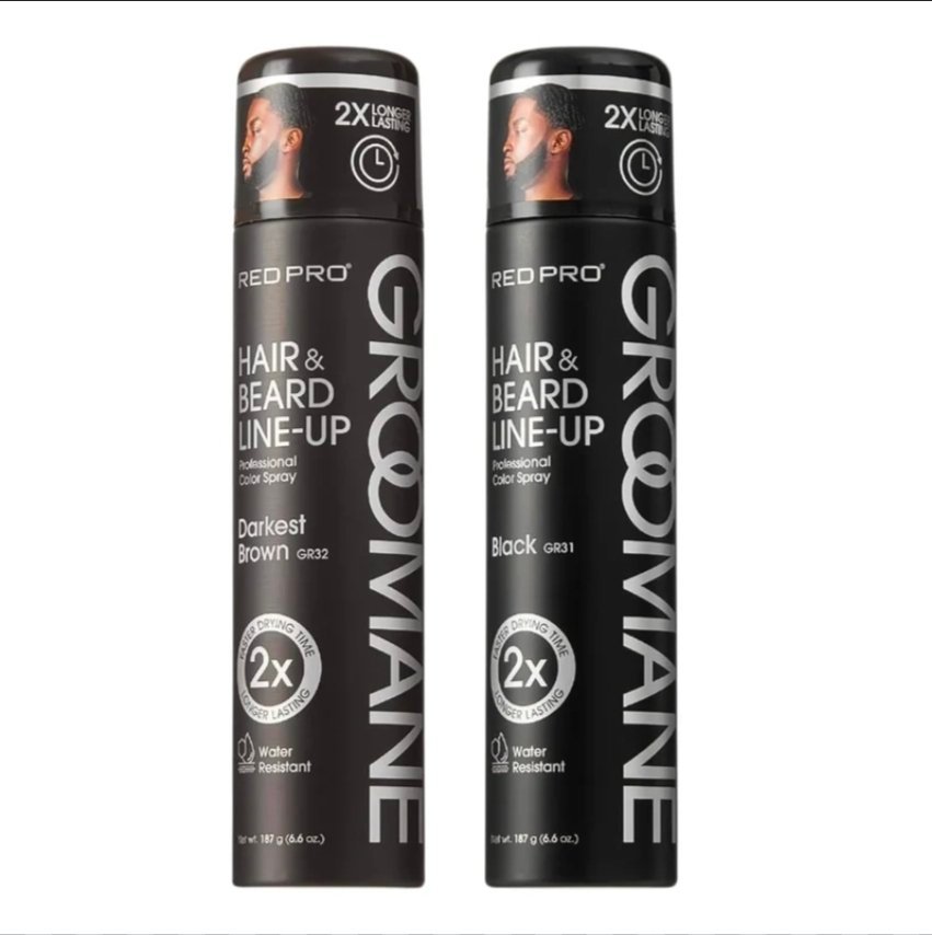 Teinte de Cheveux,Spray colorant pour cheveux et barbe RED Pro Groomane 197 ml – Image 2