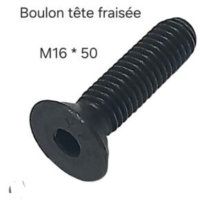 Vis à tête cylindrique à tête fraisée 10,9, vis à tête cylindrique à six pans creux, vis à tête plate-M16 * 50  a M16*80 20 gélules
