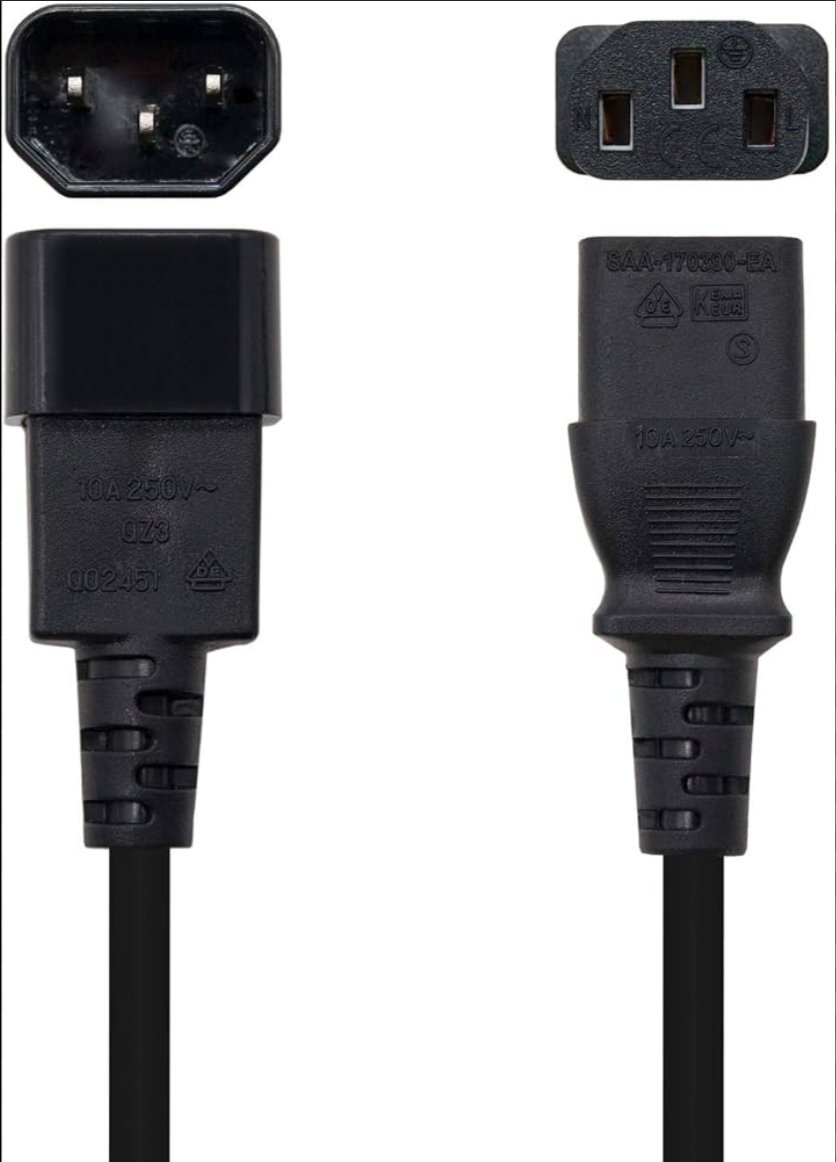 Câble D’alimentation Ewent Vde C14-c13 (3 M) – Image 2