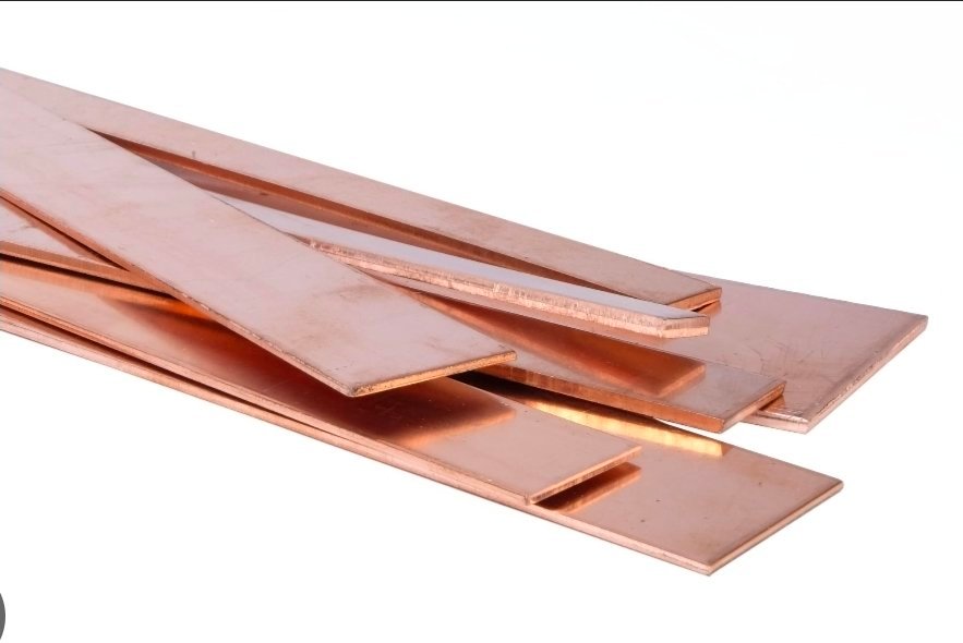 Barre Cuivre, Barre plate en cuivre 2.0090 Cu-DHP 30 x 5 mm - Bandes coupées 750 mm par Métrage – Image 3