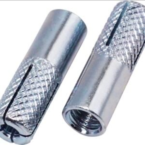 Chevilles en laiton et zingué M8 –M12 chevilles à impact en laiton pour béton, maçonnerie et pierre massive – cheville à expansion en métal robuste pour montage mural – Ø10 mm x 28 mm