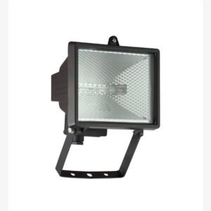 PROJECTEURS HALOGÈNES EKO Projecteur HALOGÈNE Noir 150W extérieur IP44 Teinte Chaude 2700K (LOT x10