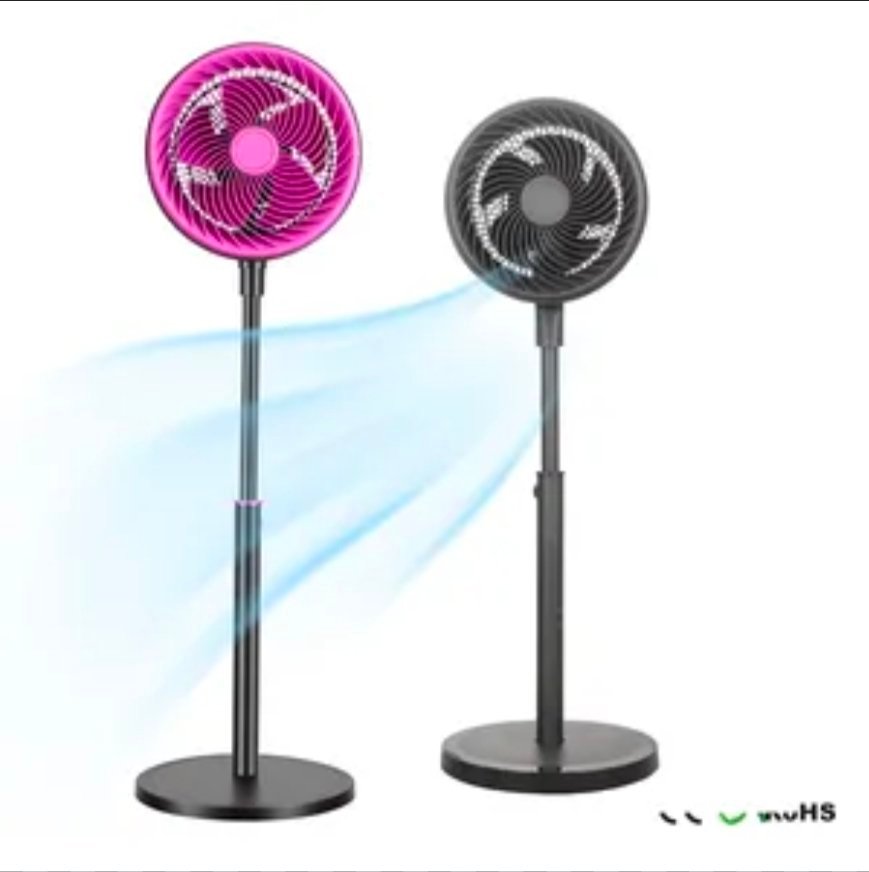 Ventilateur sur pied multidirectionnel, design moderne, tête inclinable, 3 vitesses,Fonction de télécommande – Image 2