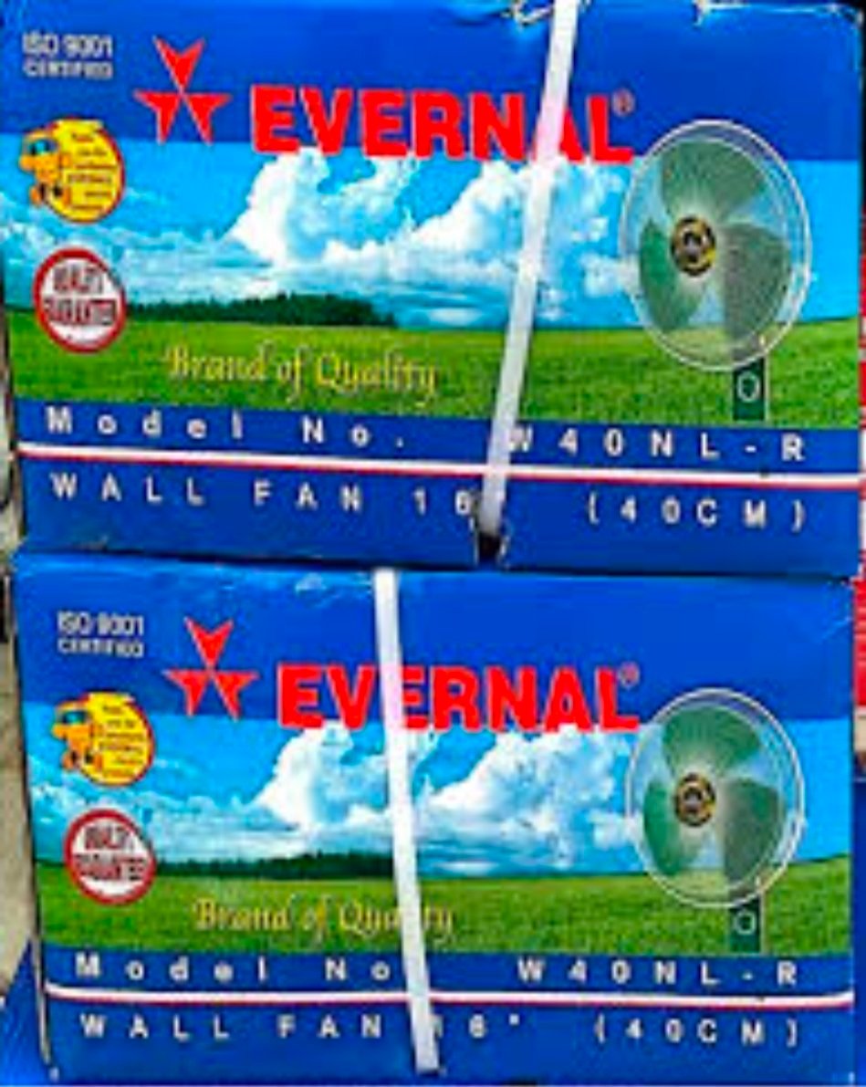 ventilateur mural Evernal W40NL-R est un modèle de 16 pouces avec des pales vertes reconnaissables – Image 3