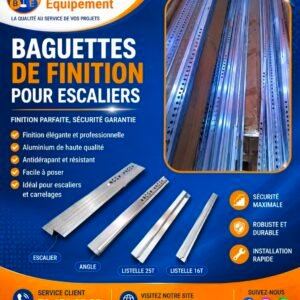 Baguette de finition en aluminium pour Escalier